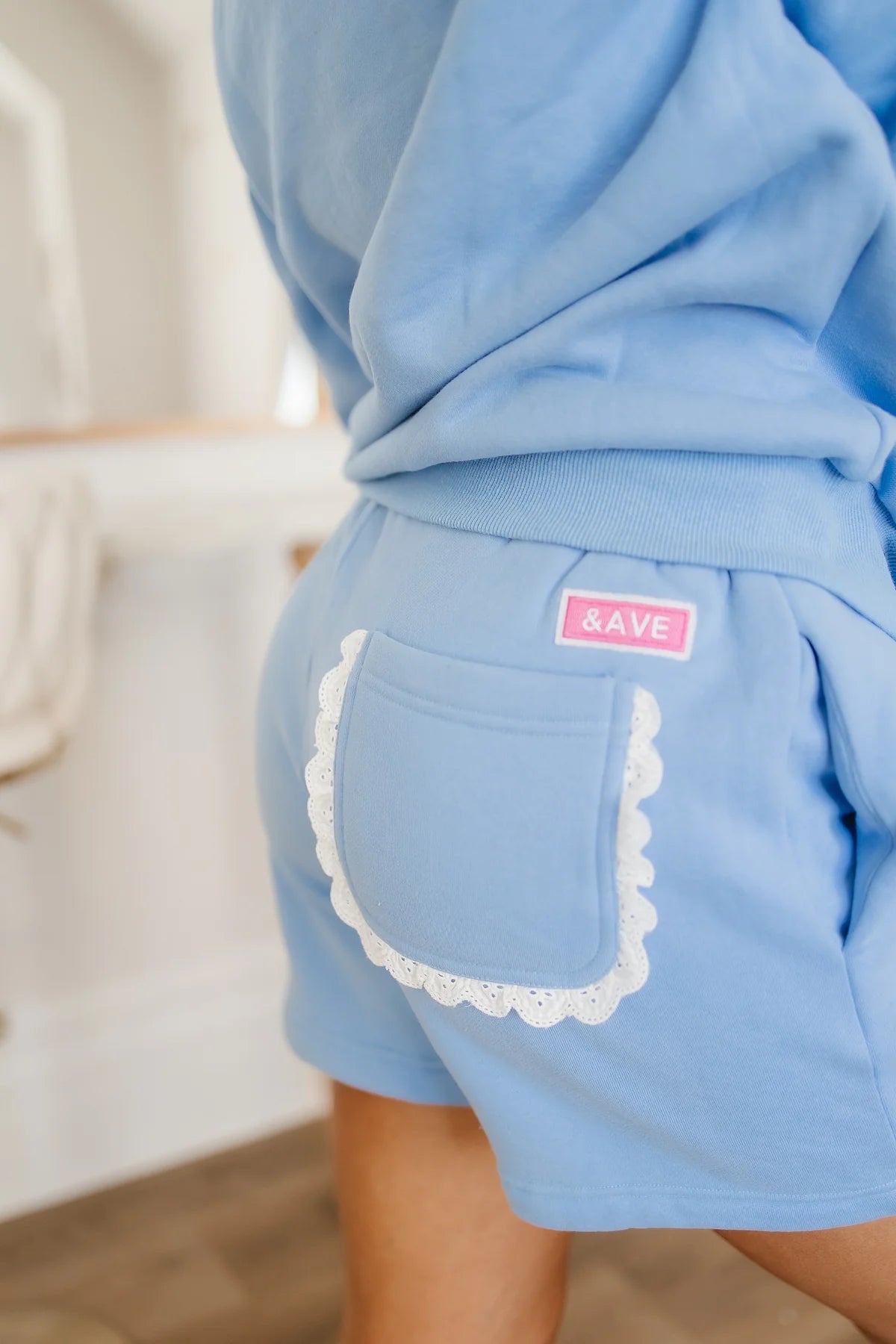 Ampersand Comfort Zone Shorts - Blue Lace