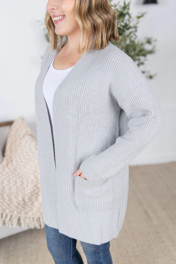 Michelle Mae "Layla" Sweater Cardigan - Grey