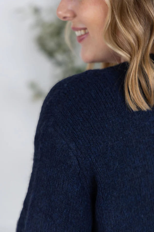Michelle Mae "Madison" Cozy Cardigan - Dark Navy