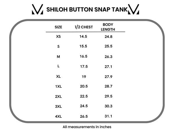 Michelle Mae Shiloh Button Snap Tank - Purple