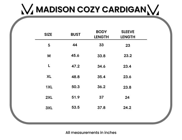 Michelle Mae "Madison" Cozy Cardigan - Burgundy