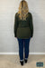 Carla Ribbed Top With Thumbholes - Olive Tops & Sweaters