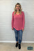 Kim Long Sleeve Luxe Tee - Rose Tops & Sweaters