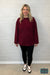 Sarah Corded Pullover - Merlot Tops & Sweaters