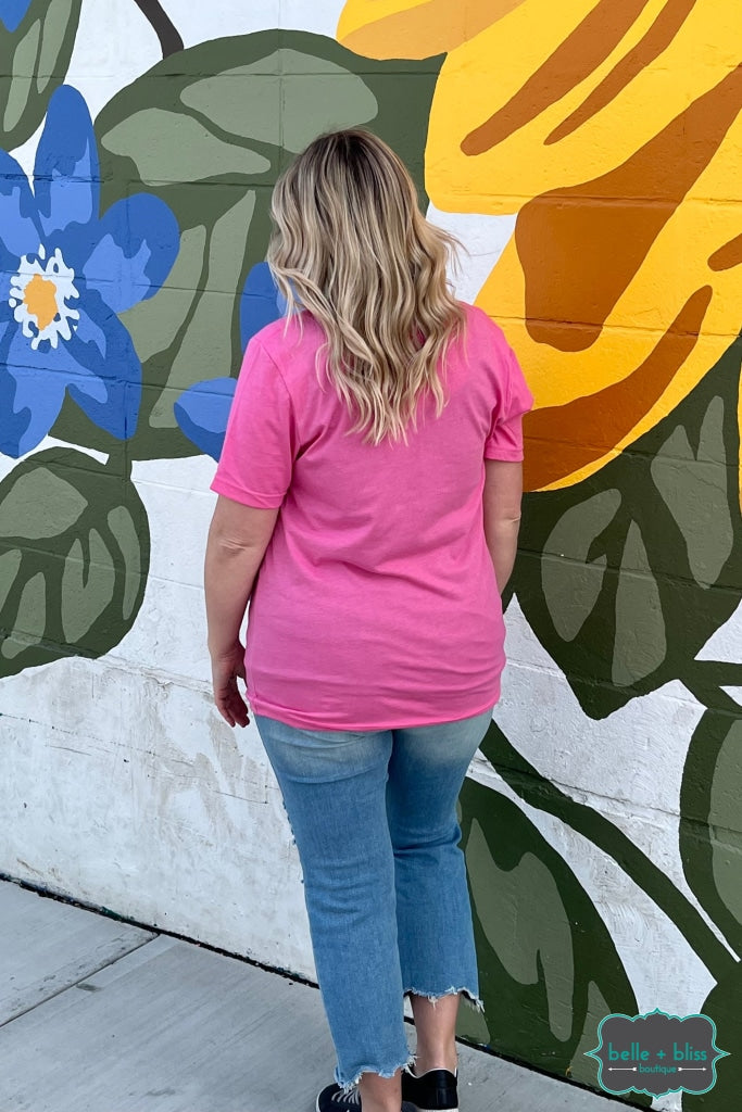 Lets Go Girls Graphic Tee - Pink Tops & Sweaters