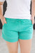 Michelle Mae French Terry Stevie Shorts - Caribbean Green