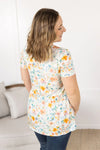Michelle Mae &quot;Sarah&quot; Ruffle Short Sleeve - Watercolor Floral
