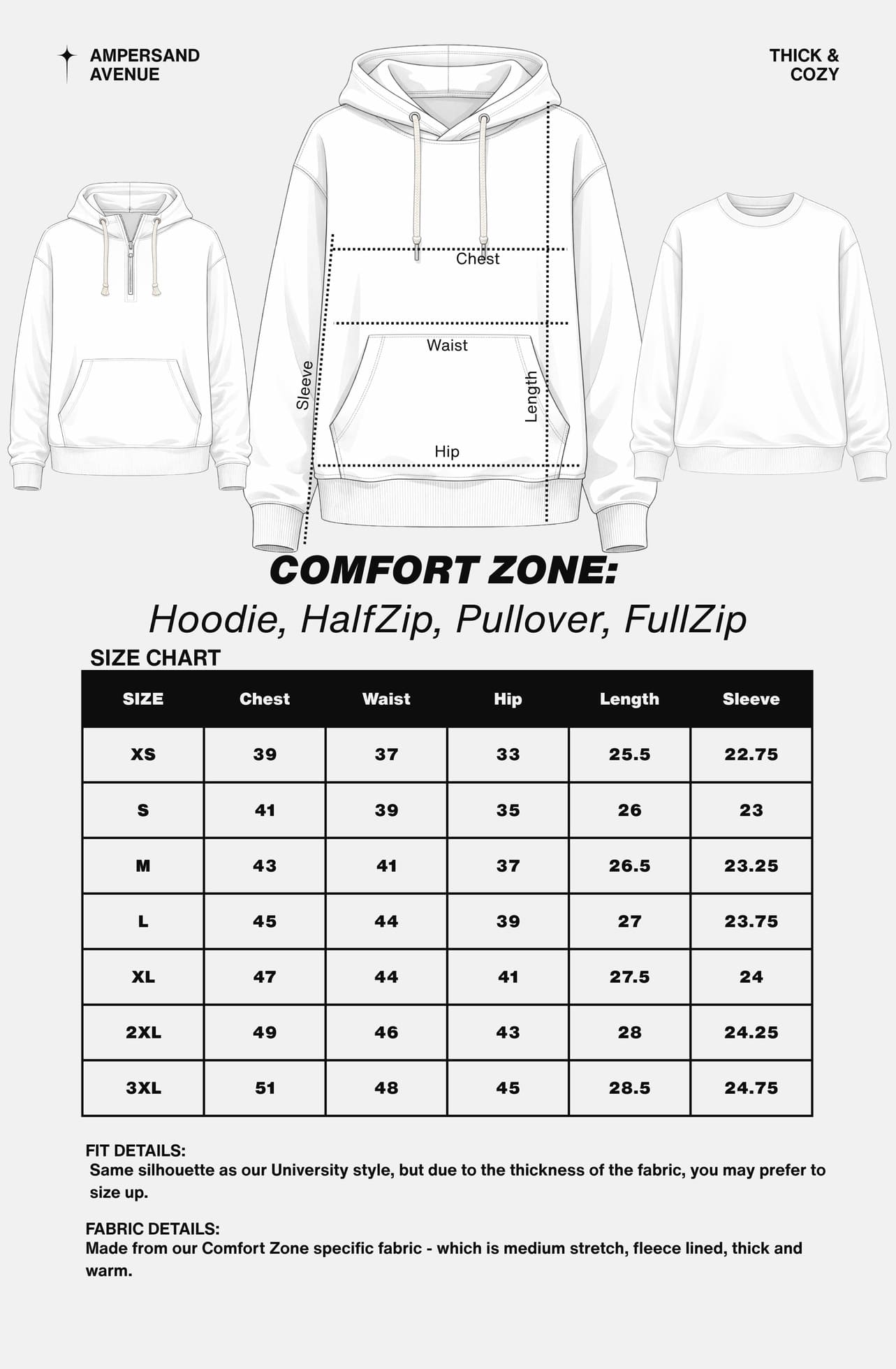 ***PRE-ORDER*** Ampersand Comfort Zone HalfZip - Double Take