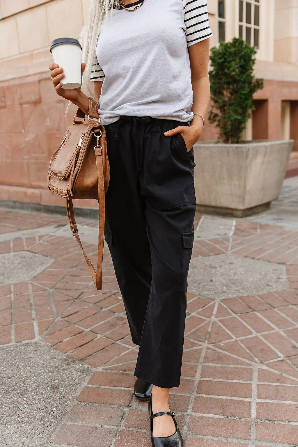 ***PRE-ORDER*** Ampersand Cargo Cutie Crop Pant - Black