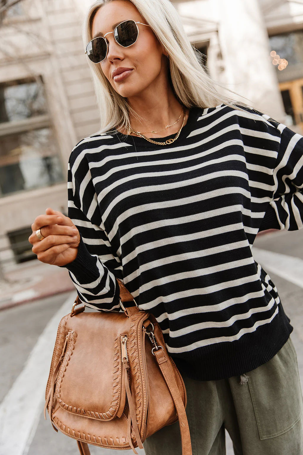 Ampersand It Girl Stripe Sweater
