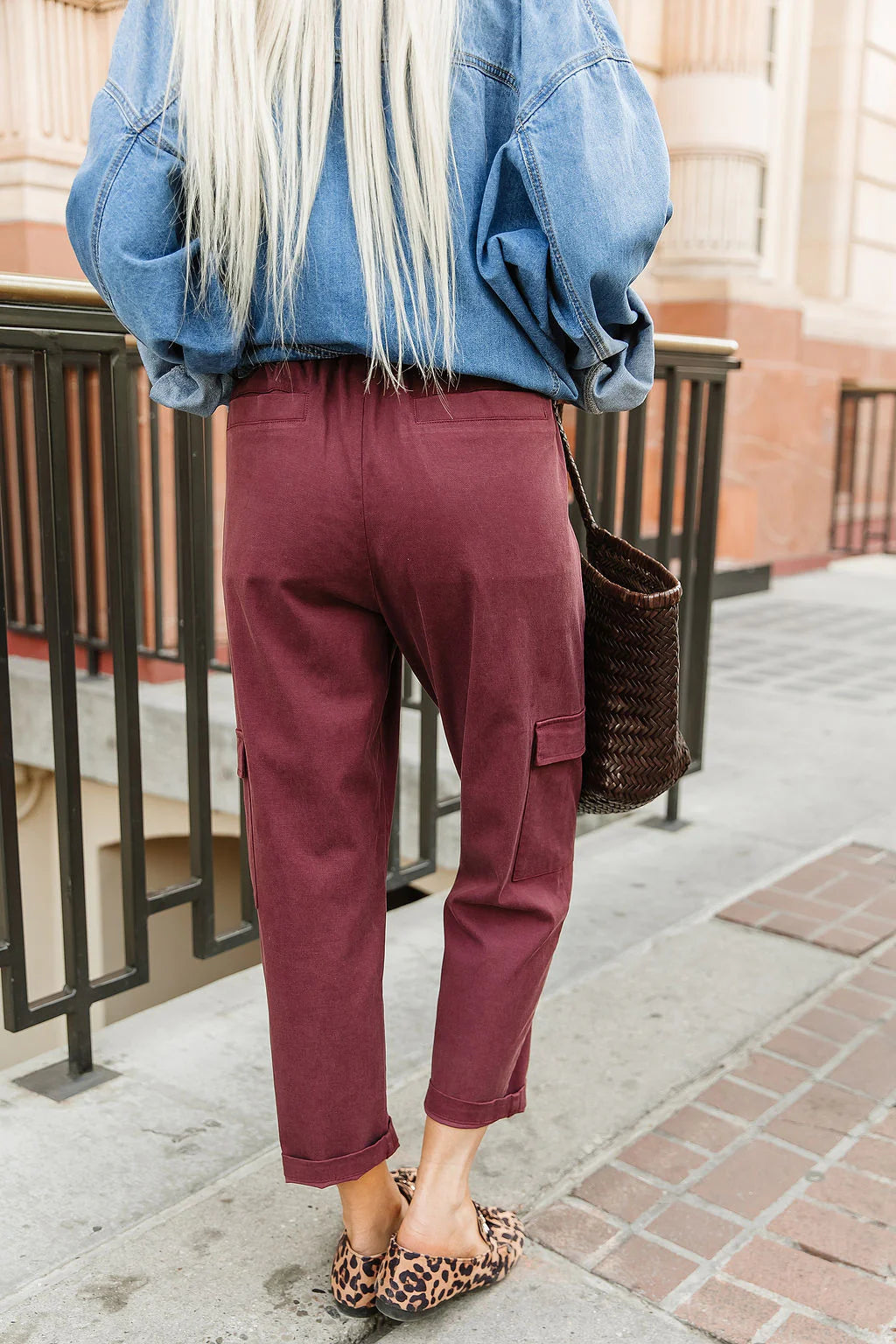 ***PRE-ORDER*** Ampersand Cargo Cutie Crop Pant - Wine