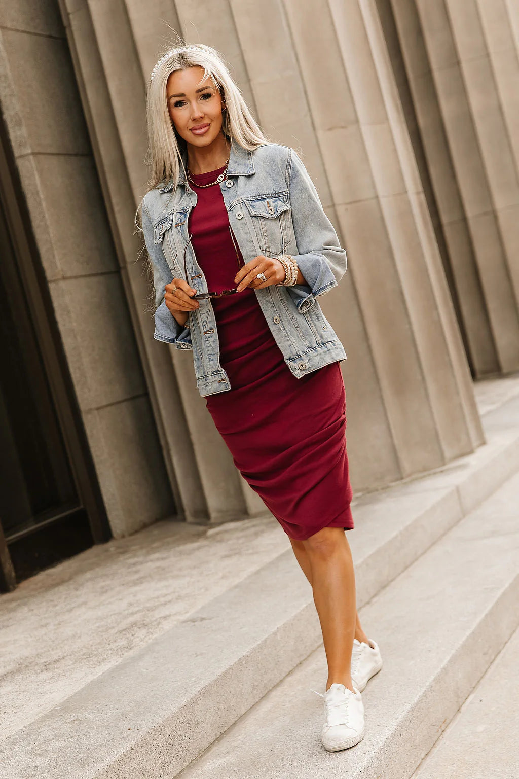 ***PRE-ORDER*** Ampersand Better Than Basic Dress - Burgundy