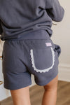 Ampersand Comfort Zone Shorts - Charcoal Lace