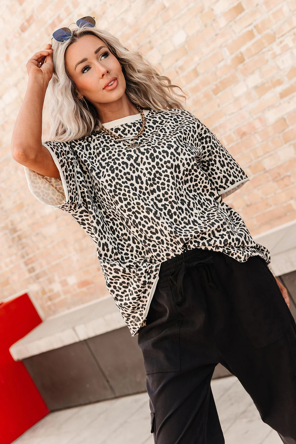 ***PRE-ORDER*** Ampersand Boyfriend Tee - Layover Leopard
