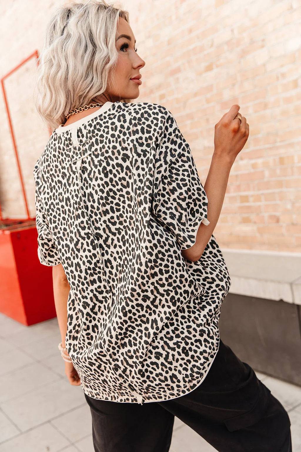 ***PRE-ORDER*** Ampersand Boyfriend Tee - Layover Leopard
