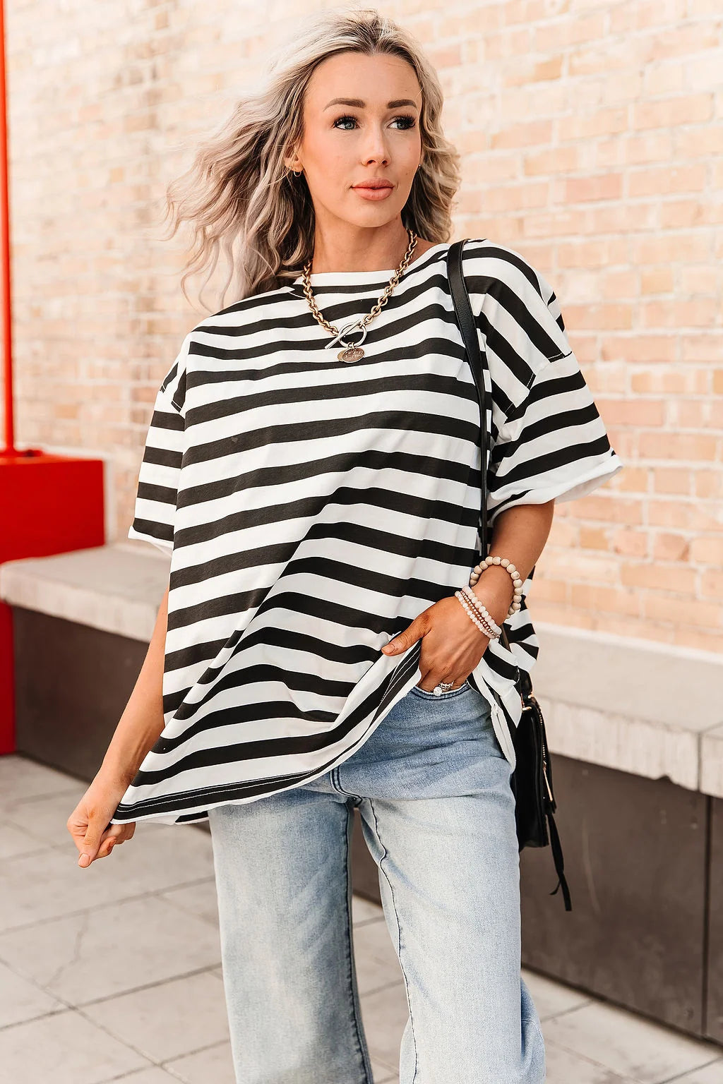 ***PRE-ORDER*** Ampersand Boyfriend Tee - Seeing Stripes