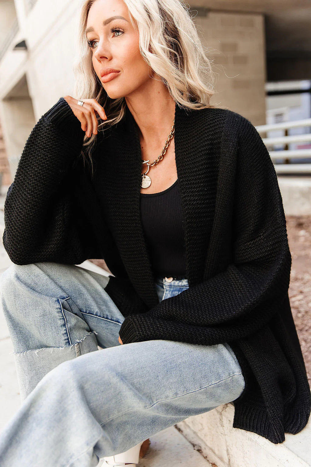 Ampersand Oversized Cardigan - Forever Yours