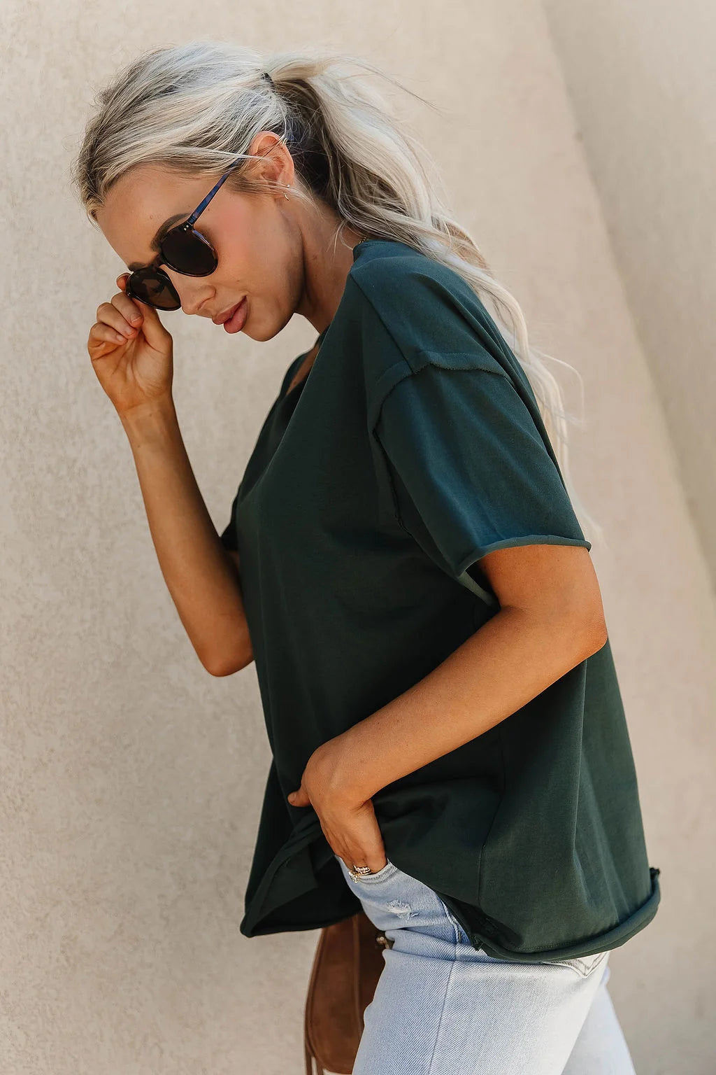 ***PRE-ORDER*** Ampersand  Boyfriend Tee - Pine (shipping mid December.)