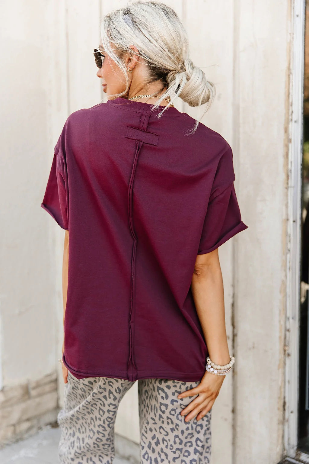 ***PRE-ORDER*** Ampersand  Boyfriend Tee - Merlot (shipping mid December)
