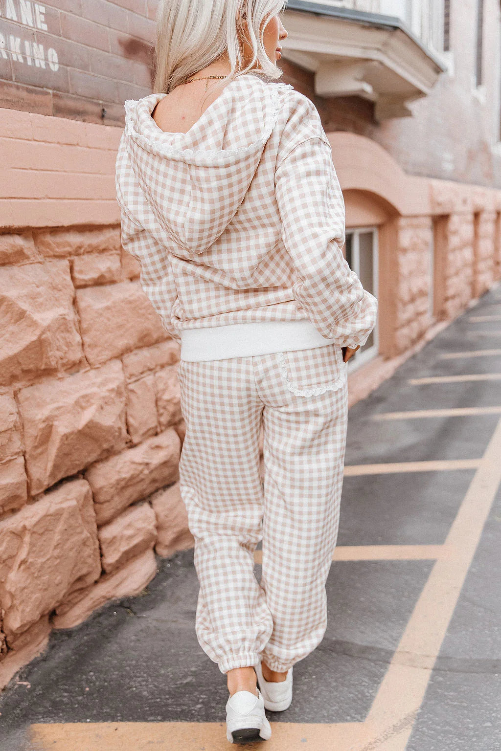 ***PRE-ORDER*** Ampersand Comfort Zone Joggers - Gingham Lace