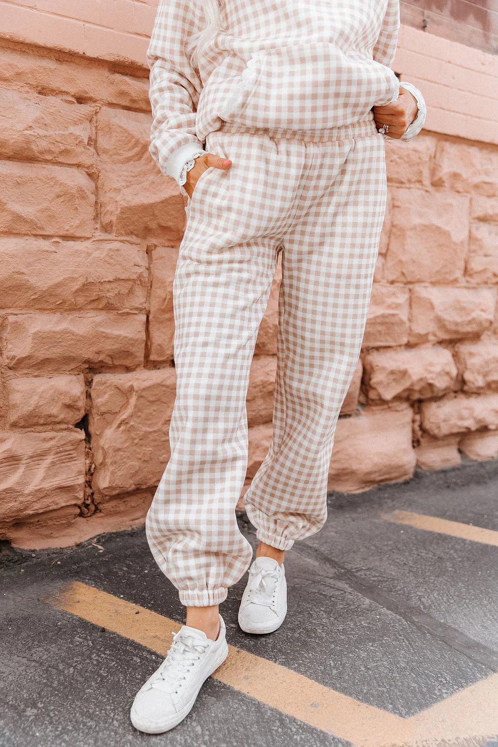 ***PRE-ORDER*** Ampersand Comfort Zone Joggers - Gingham Lace