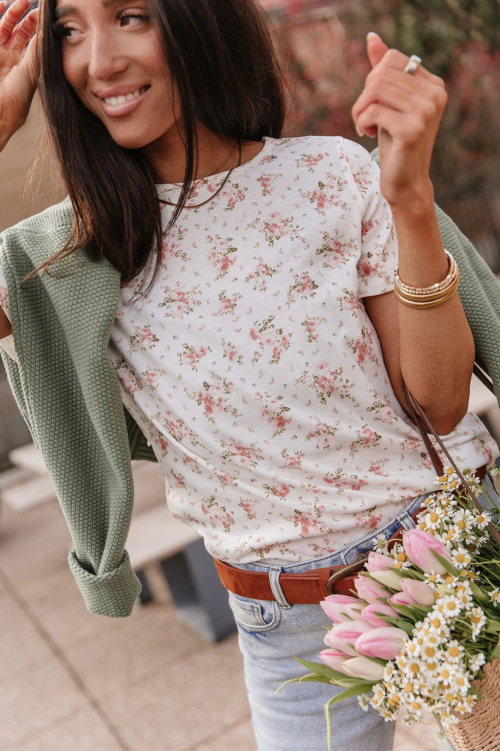 ***PRE-ORDER*** Ampersand Lulu Tee - Pink Floral