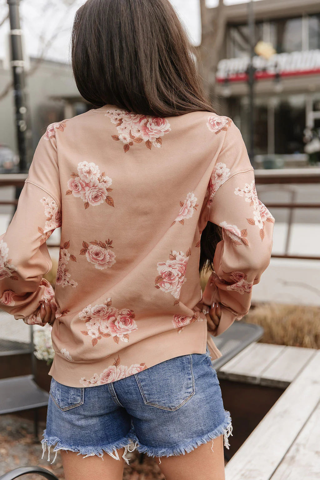 ***PRE-ORDER*** Ampersand University SideSlit Pullover - Peachy Petals