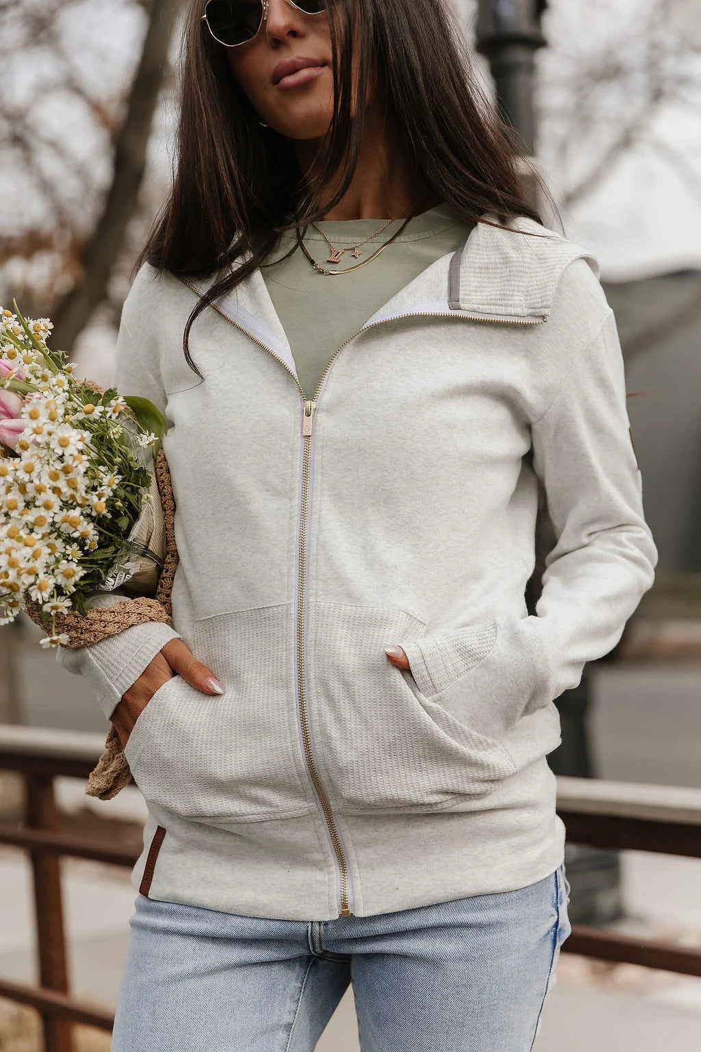 ***PRE-ORDER*** Ampersand HalfZip Sweatshirt - Cloud Nine