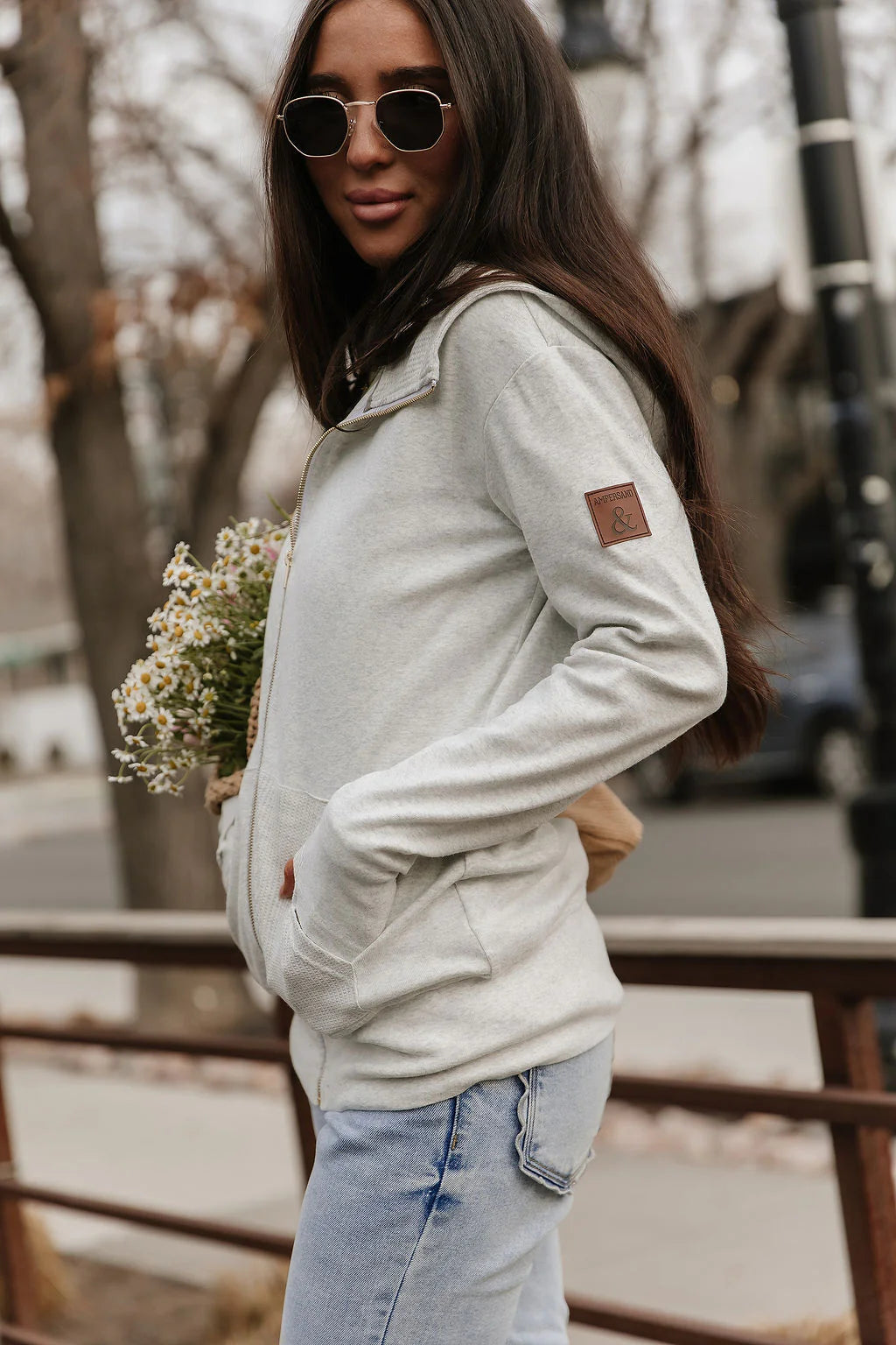 ***PRE-ORDER*** Ampersand HalfZip Sweatshirt - Cloud Nine