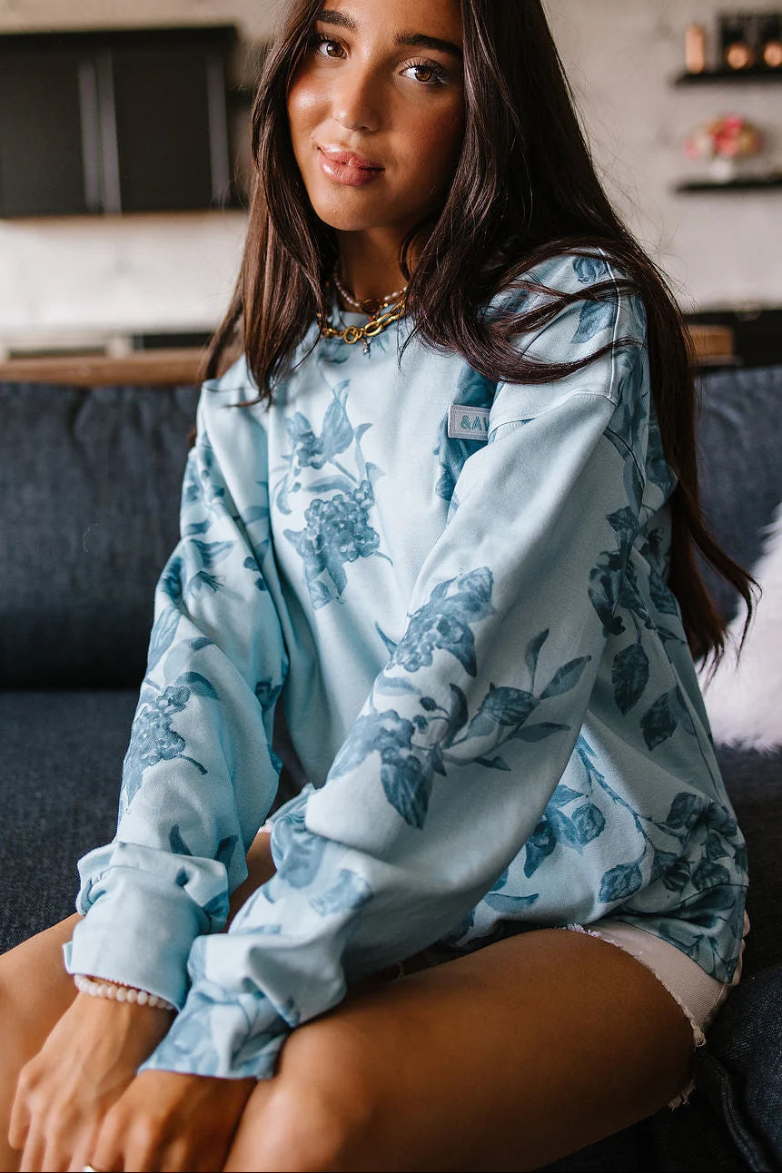 ***PRE-ORDER*** Ampersand University SideSlit Pullover - Poolside