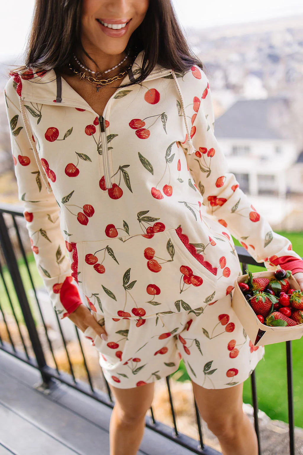 ***PRE-ORDER*** Ampersand University HalfZip Sweatshirt - Cherry On Top