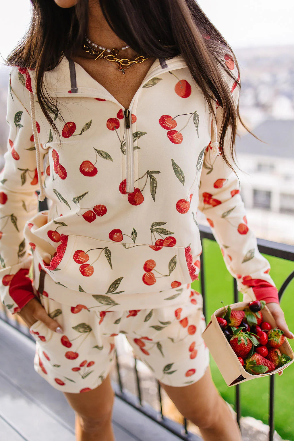 ***PRE-ORDER*** Ampersand University HalfZip Sweatshirt - Cherry On Top