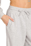 Paige Scuba Pullover and Pants 2 Piece Set - Black