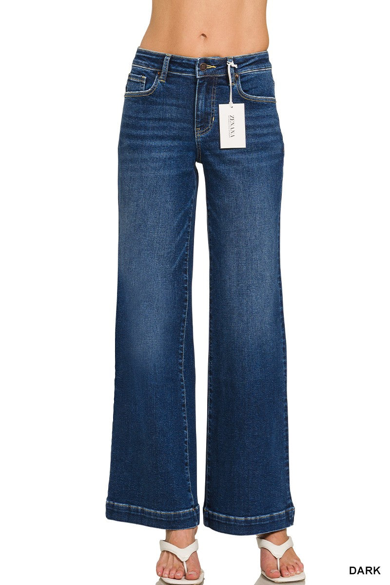 Joss Wide Leg Denim - Dark Wash