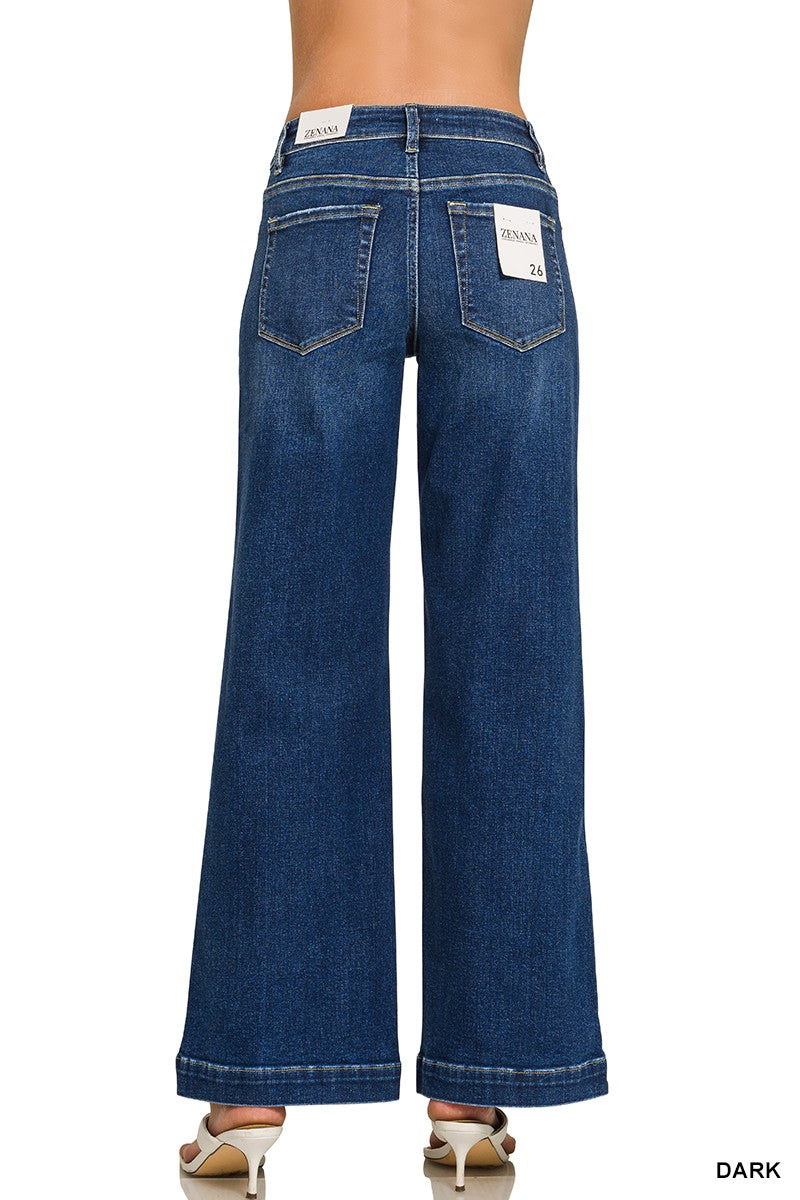 Joss Wide Leg Denim - Dark Wash