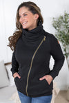 ***PRE-ORDER*** Michelle Mae &quot;Quinn&quot; Zip Up Cowl - Black