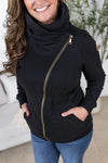 ***PRE-ORDER*** Michelle Mae &quot;Quinn&quot; Zip Up Cowl - Black
