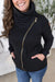 ***PRE-ORDER*** Michelle Mae "Quinn" Zip Up Cowl - Black