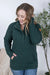 Michelle Mae Geometric Button Snap Pullover - Hunter Green
