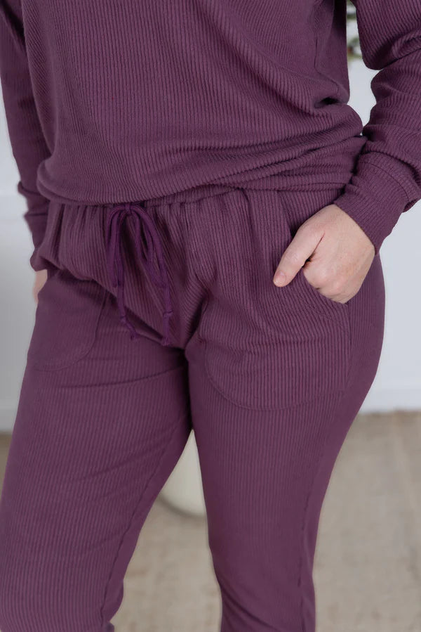 Michelle Mae "Corrine" Joggers - Plum