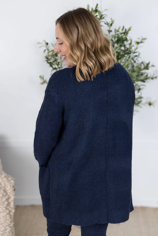 Michelle Mae &quot;Madison&quot; Cozy Cardigan - Dark Navy