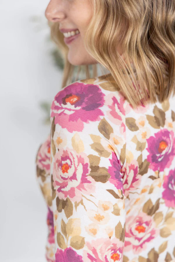 Michelle Mae "Blair" Long Sleeve Top - Autumn Blossom