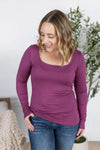 Michelle Mae Alyssa Long Sleeve Top - Mulberry