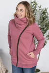 ***PRE-ORDER*** Michelle Mae &quot;Quinn&quot; Zip Up Cowl - Mulberry