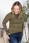 Michelle Mae &quot;Blair&quot; Long Sleeve Top - Olive