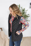 Michelle Mae &quot;Heather&quot; Hooded Vest - Black