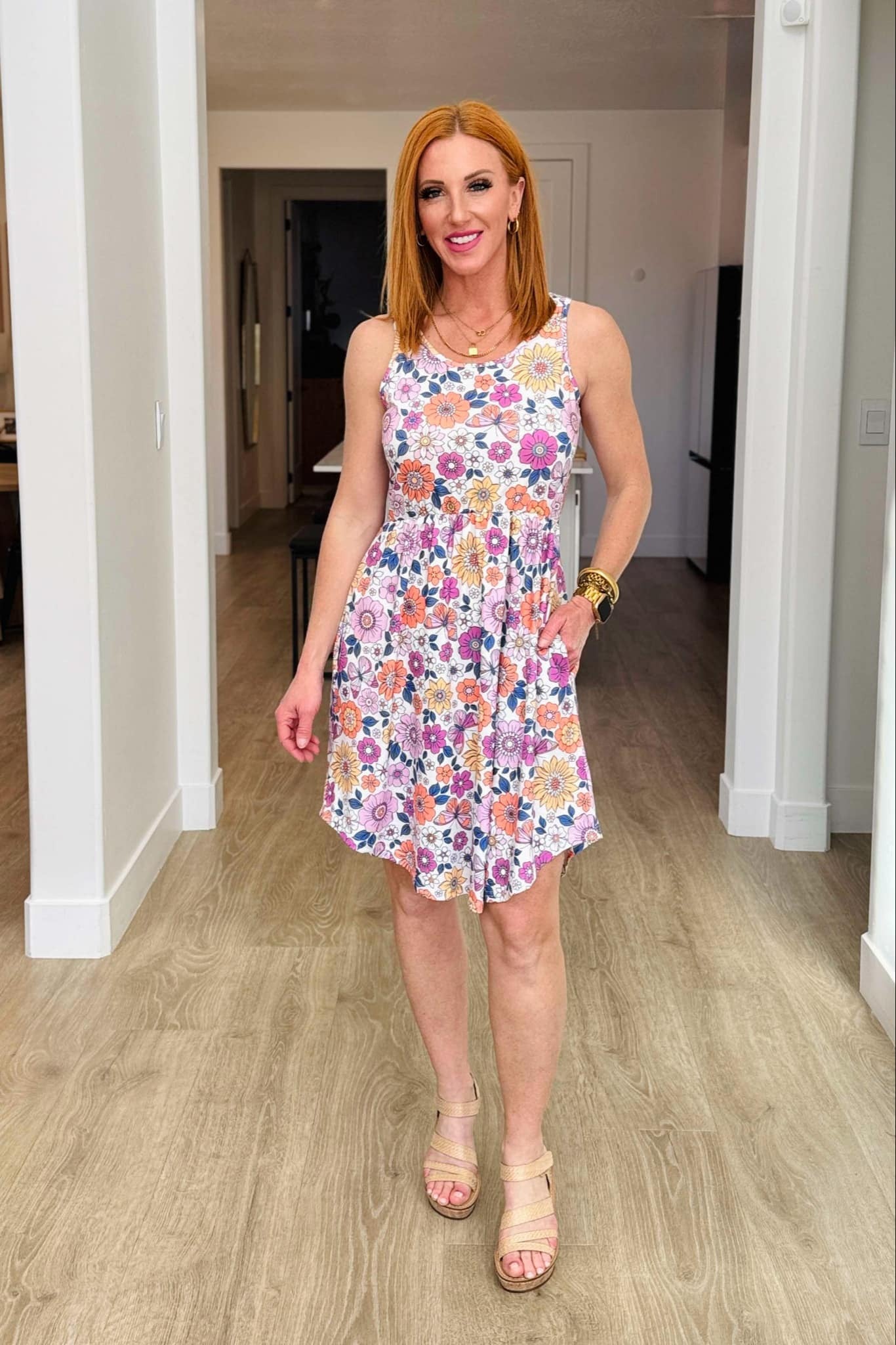 Shirley Tank Dress - Purple Floral