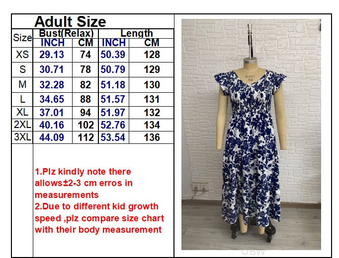 Serina Smocked Tiered Dress with Pockets - Bluewood Bloom