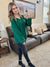 ***PRE-ORDER*** Michelle Mae "Talina" Textured Sweater - Forest Green