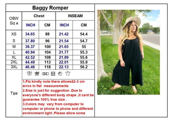 Shirley Baggy Romper - Black